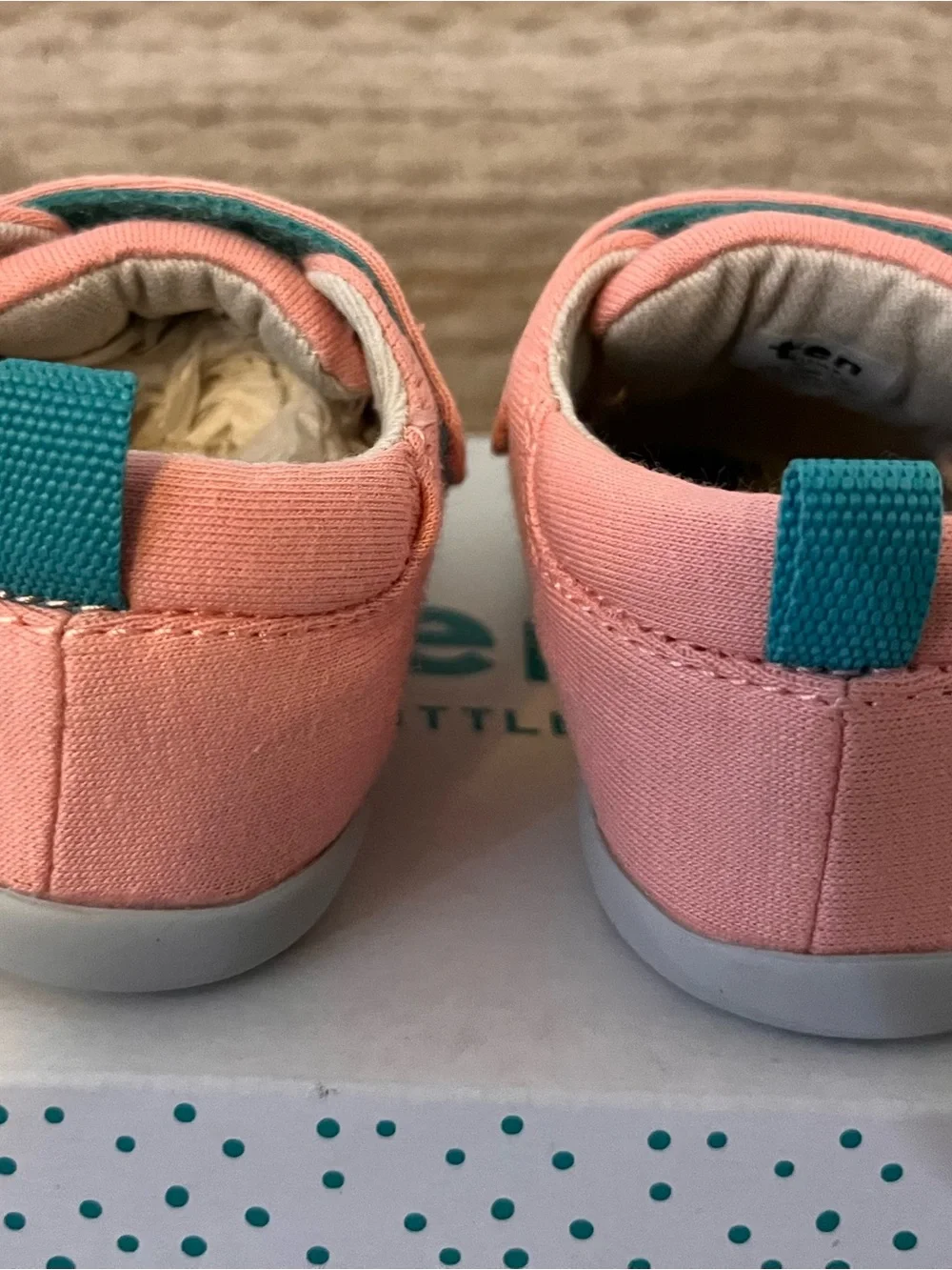 Baby Walker Shoes - Pink Canvas Velcro Sneakers